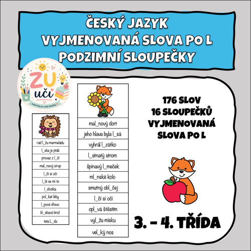 Vyjmenovaná slova po L - Podzimní sloupečky