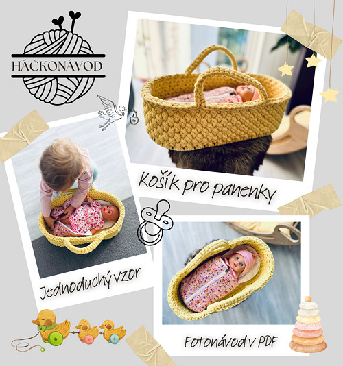 E-HÁČKONÁVOD č. 16 - košík pro panenky