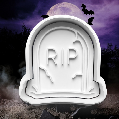 Vykrajovátko Halloween - hřbitov - náhrobek RIP