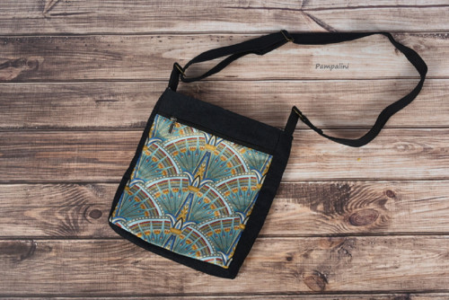 Taška/Crossbody - Modré ornamenty