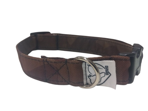 Obojek 2 cm, hnědý jemný maskáč