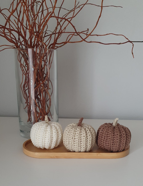 HÁČKOVANÉ DÝNĚ - SET 3 KS včetně TÁCKU