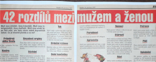 Novinová STRÁNKA dvojlist, článek z tisku, 1997