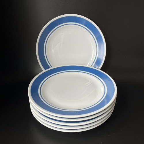 Rosenthal 6x dezertní talíř Modrý lem 17 cm