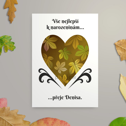 Tajemné nejen podzimní listí přání - kaštan