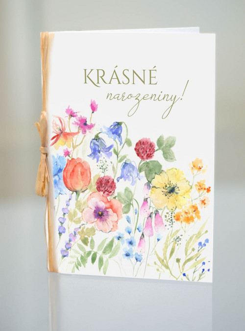 Přání Letní procházka s textem Krásné narozeniny