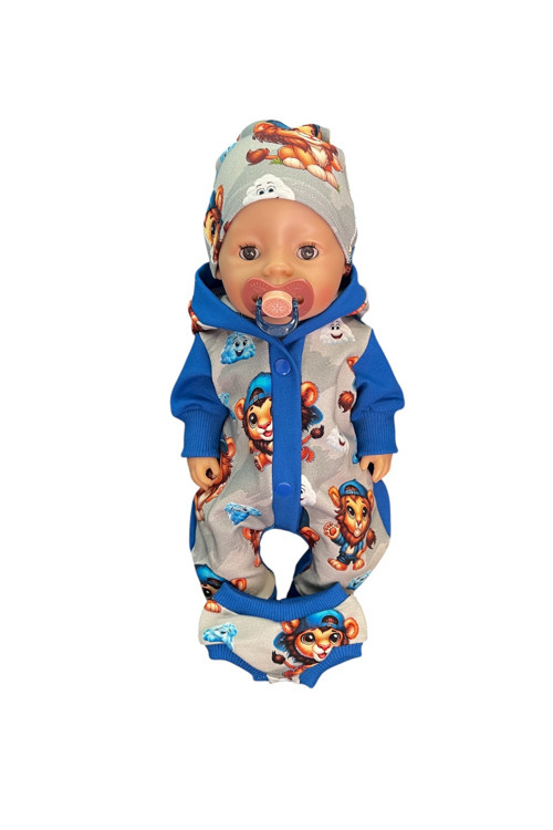Overal s čiapočkou pro BABY BORN - 43 cm, levík