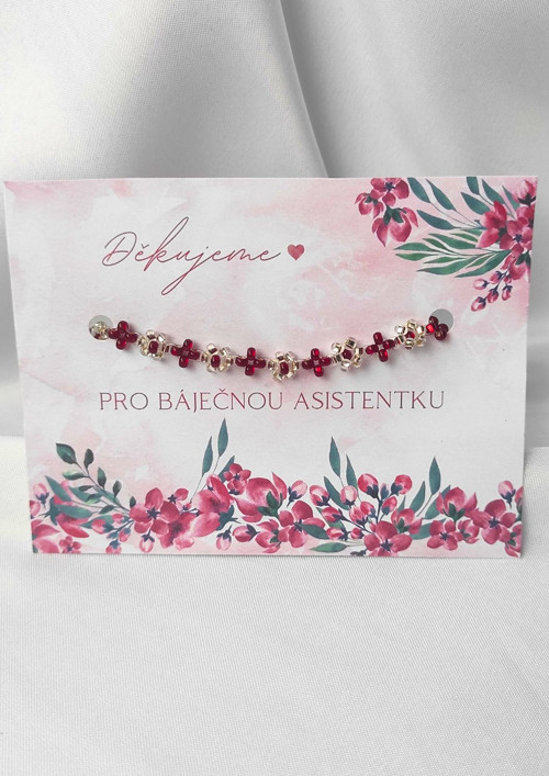 Náramek "Pro báječnou asistentku" - Rubín