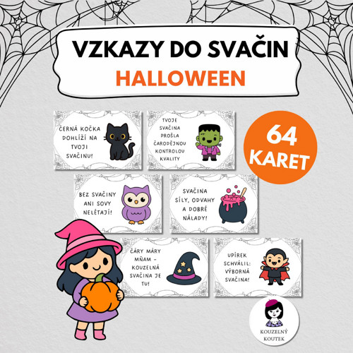 Vzkazy do svačin - Kartičky | Halloween | Dušičky