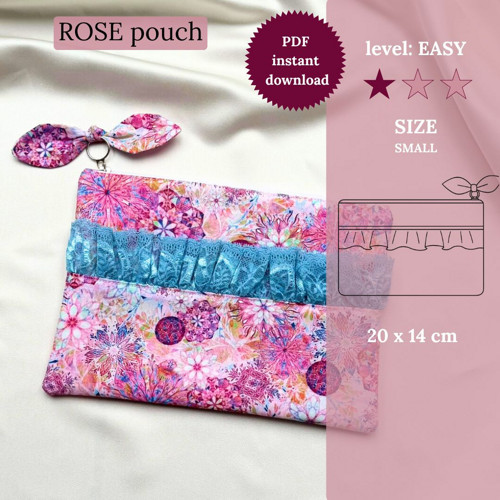 Kosmetická taštička Rose - PDF střih
