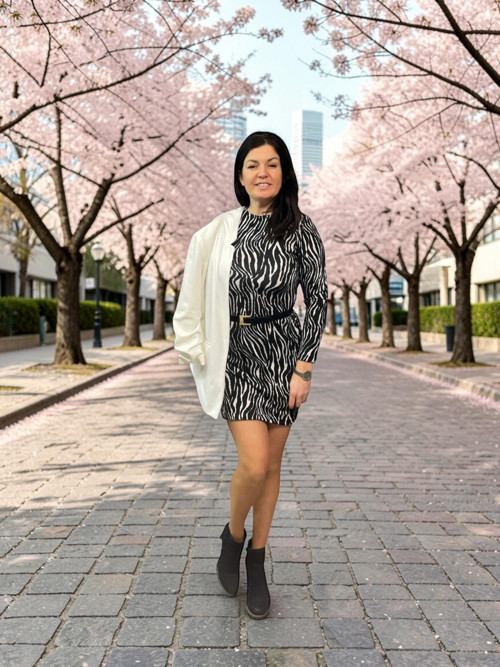 Dámské šaty zebra S/M