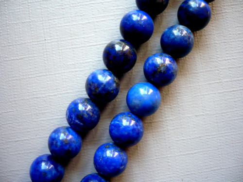 Vrtaný korálek - lapis lazuli AA 8 mm, 1 ks