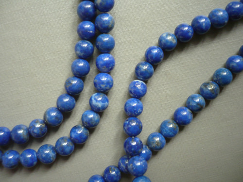 Vrtané kuličky 5,5 mm - lapis lazuli, 2 ks
