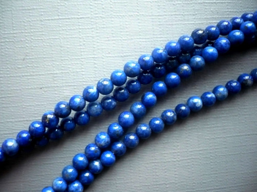 Vrtané kuličky 3,7 mm - lapis lazuli, 10 ks — foto 1
