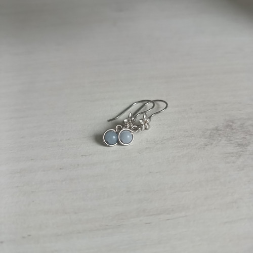 "Angelitové květy" náušnice s angelitem
