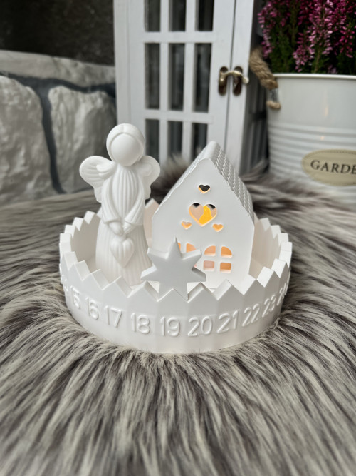 3D Adventní kalendář - set (andělka, chaloupka)