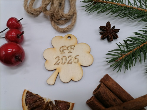 Dřevěná derkorace čtyřlístek PF 2026