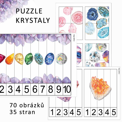 KRYSTALY - počítání a puzzle pro nejmenší v PDF