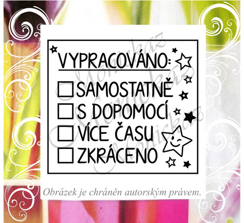 Vypracováno hvězdičky 4 okénka 2520. Razítko.