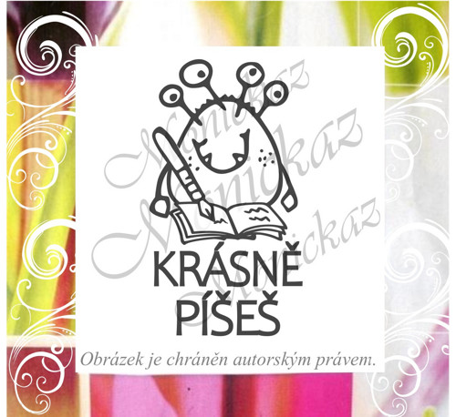 Krásné píšeš příšerka 2348. Razítko.