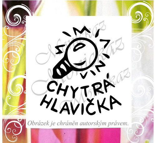 Chytrá hlavička žárovka 304. Razítko motivační.