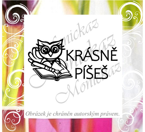 Krásně píšeš sova 240 b). Razítko.
