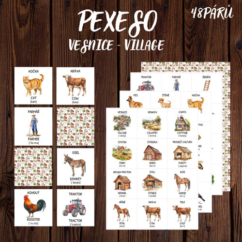 VESNICE Pexeso - Memory Game, PDF soubor
