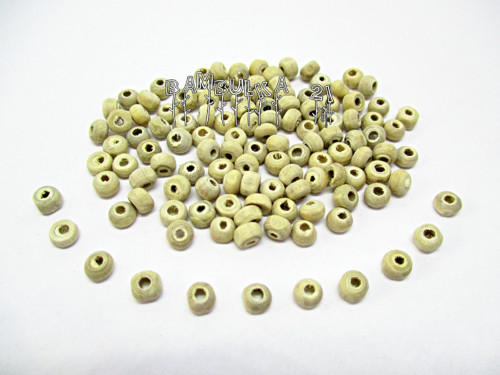 Dřevěné NELAKOVANÉ "lentilky" cca 4mm — foto 1
