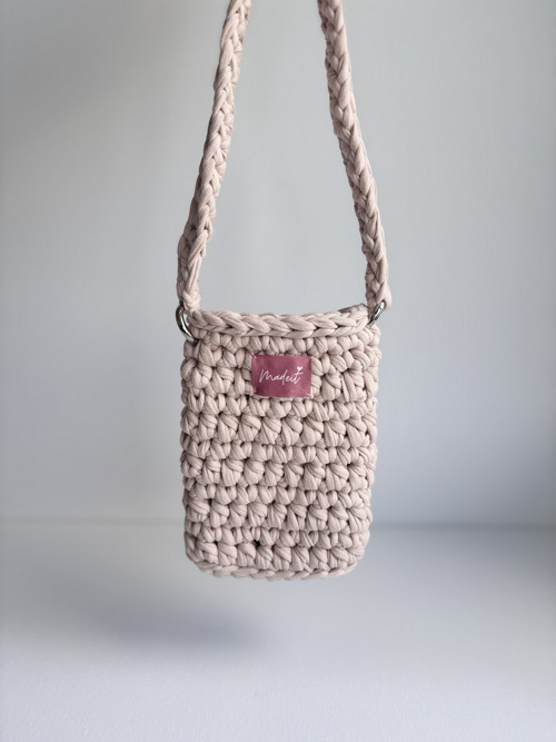 Crossbody kabelka na mobil - béžová