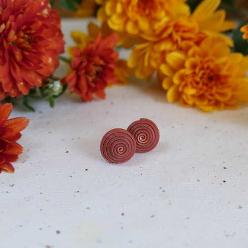 Náušnice Spiral měděnky
