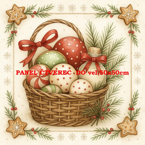 Bavlněný panel 10x10 cm