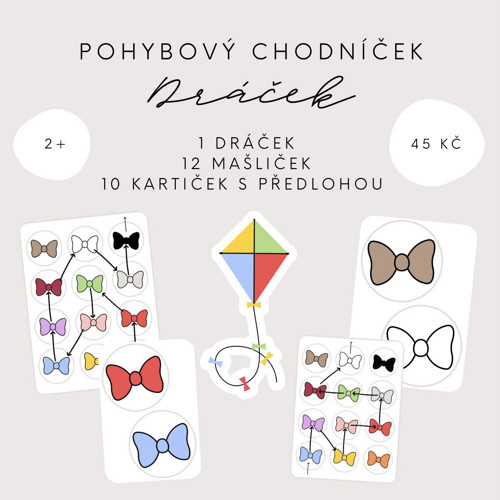 Pohybový chodníček - dráček Fráček (PDF - tisk)