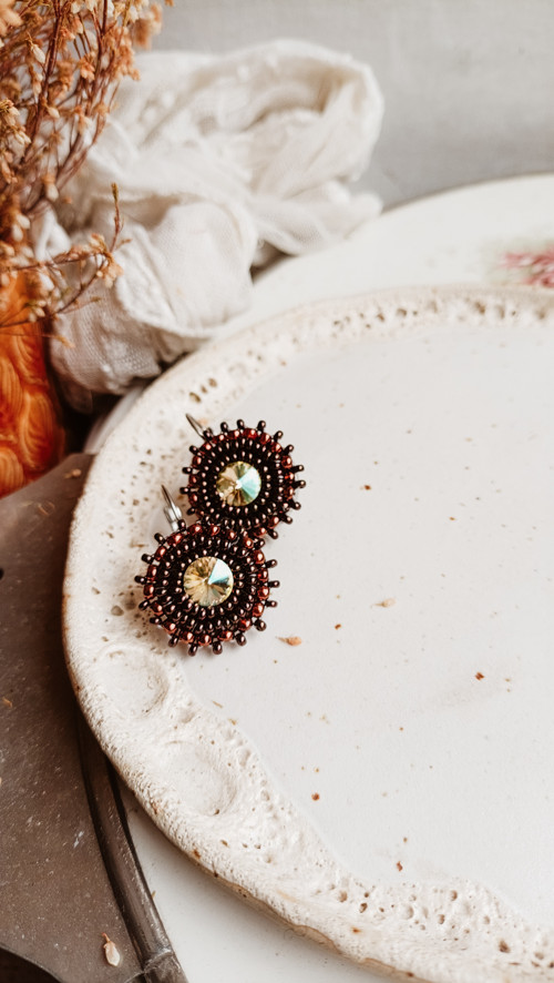Mini earrings n.3 - vyšívané náušnice — foto 1