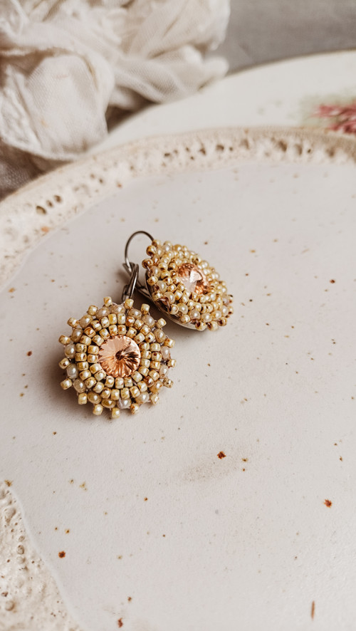 Mini earrings n.4 - vyšívané náušnice
