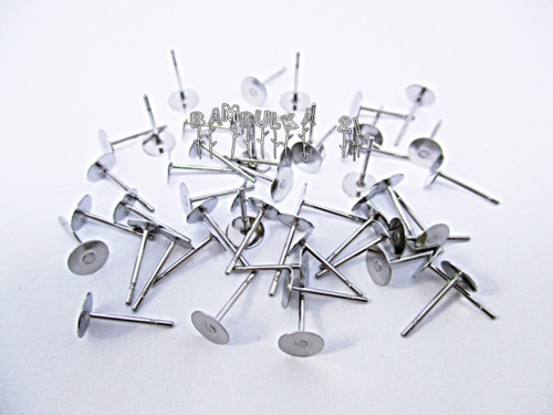 Puzetky s lůžkem 5mm z chirurgické oceli, 1.pár