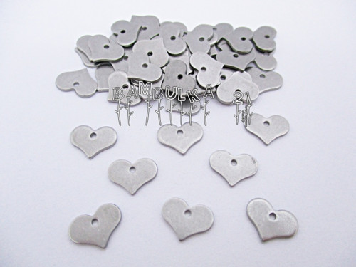 Přívěsek srdíčko z chirurgické oceli 316, 10x11mm