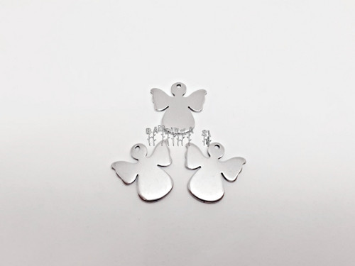 Přívěsek anděl z chirurgické oceli 15x15mm, 1ks