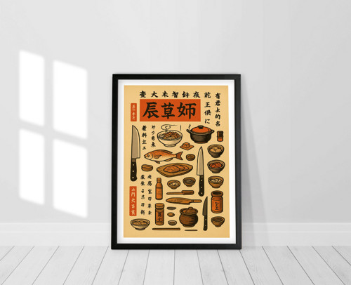Japonská kuchyně, Plakát - Tisk na grafický papír