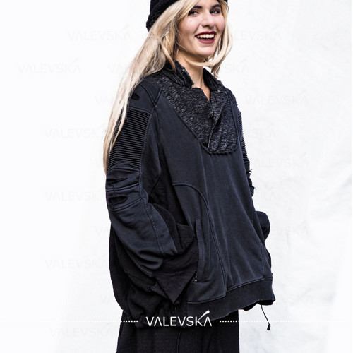 Převeliká černočerná mikina M / L / XL / XXL/ XXXL