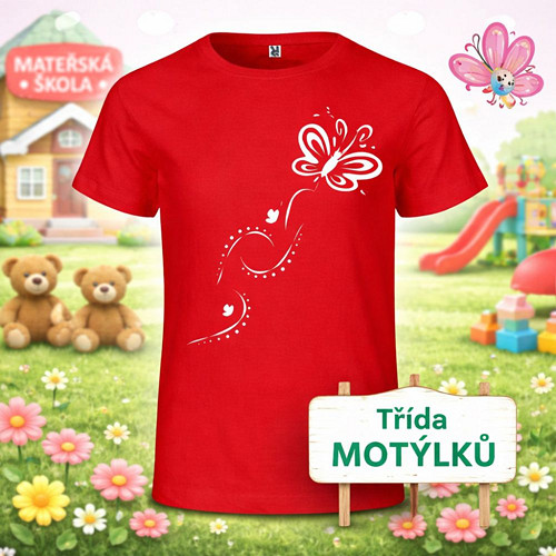 Tričko školkové - MOTÝLCI