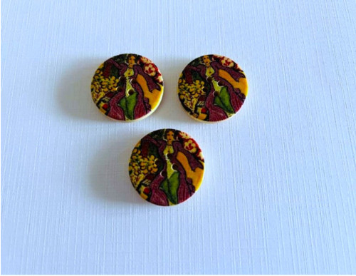 Dřevěný dekorační knoflík 30 mm (1ks)