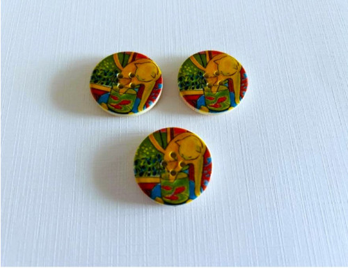 Dřevěný dekorační knoflík 30 mm (1ks)