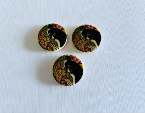 Dřevěný dekorační knoflík 30 mm (1ks)