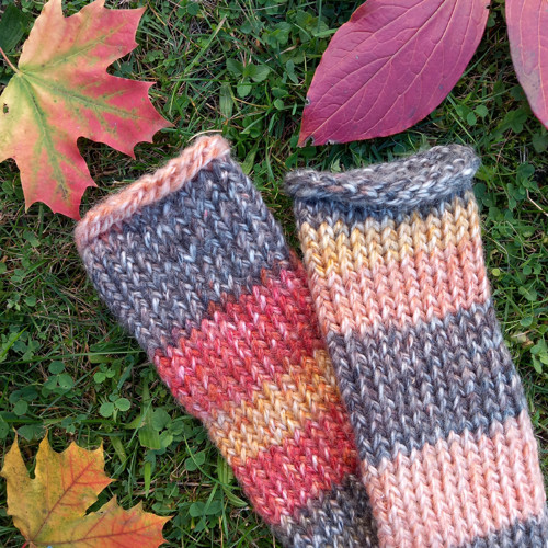 Pletené návleky - žíhané