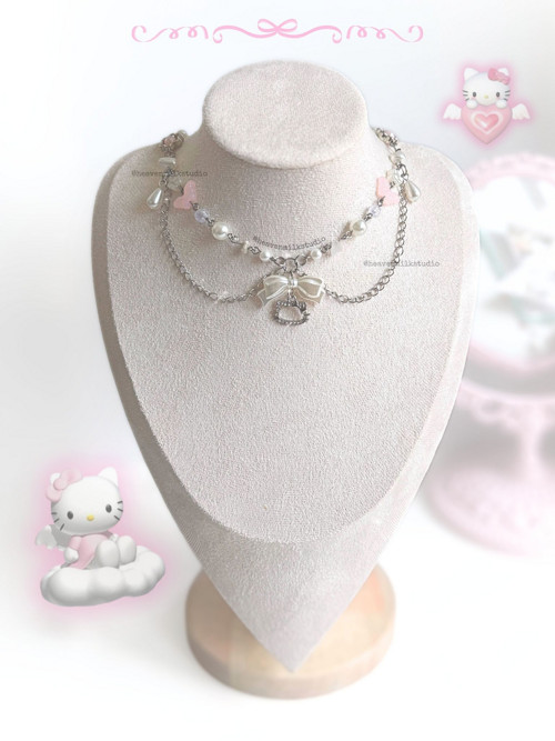 Handmade Hello Kitty náhrdelník kawaii Sanriocore