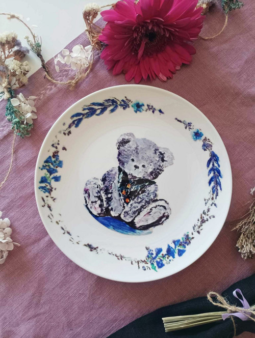 Keramický talíř - Medvídek