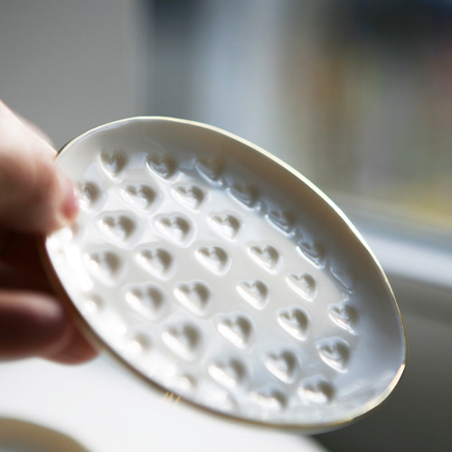 Talířek srdcový 9cm porcelán