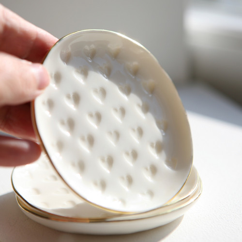 Talířek srdcový 9cm porcelán