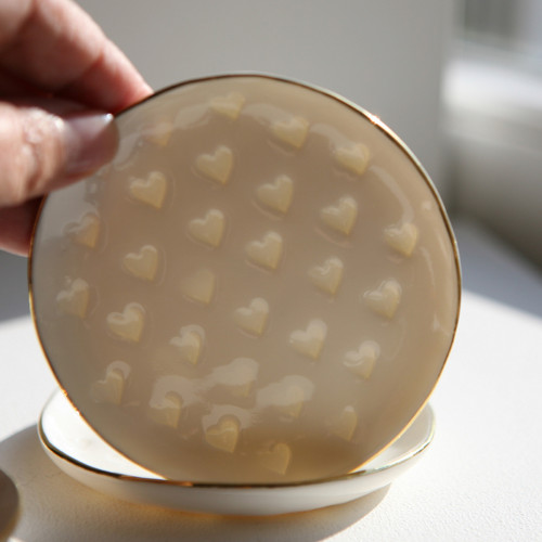 Talířek srdcový 9cm porcelán — foto 1
