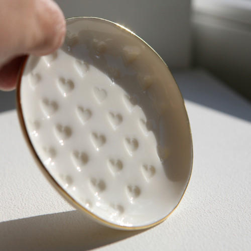 Talířek srdcový 9cm porcelán